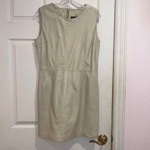 Vintage John Carlisle beige, leather dress